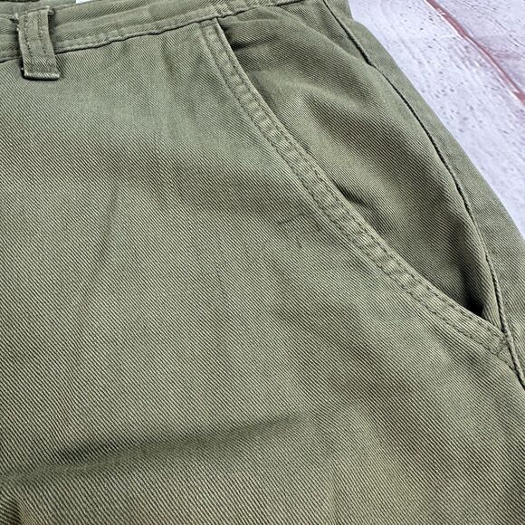 Banana Republic Athletic Fit Chino Pants Mens 34x32 (actual 36x27) Green Zip - Picture 3 of 10